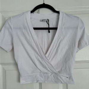 Zara white crop top